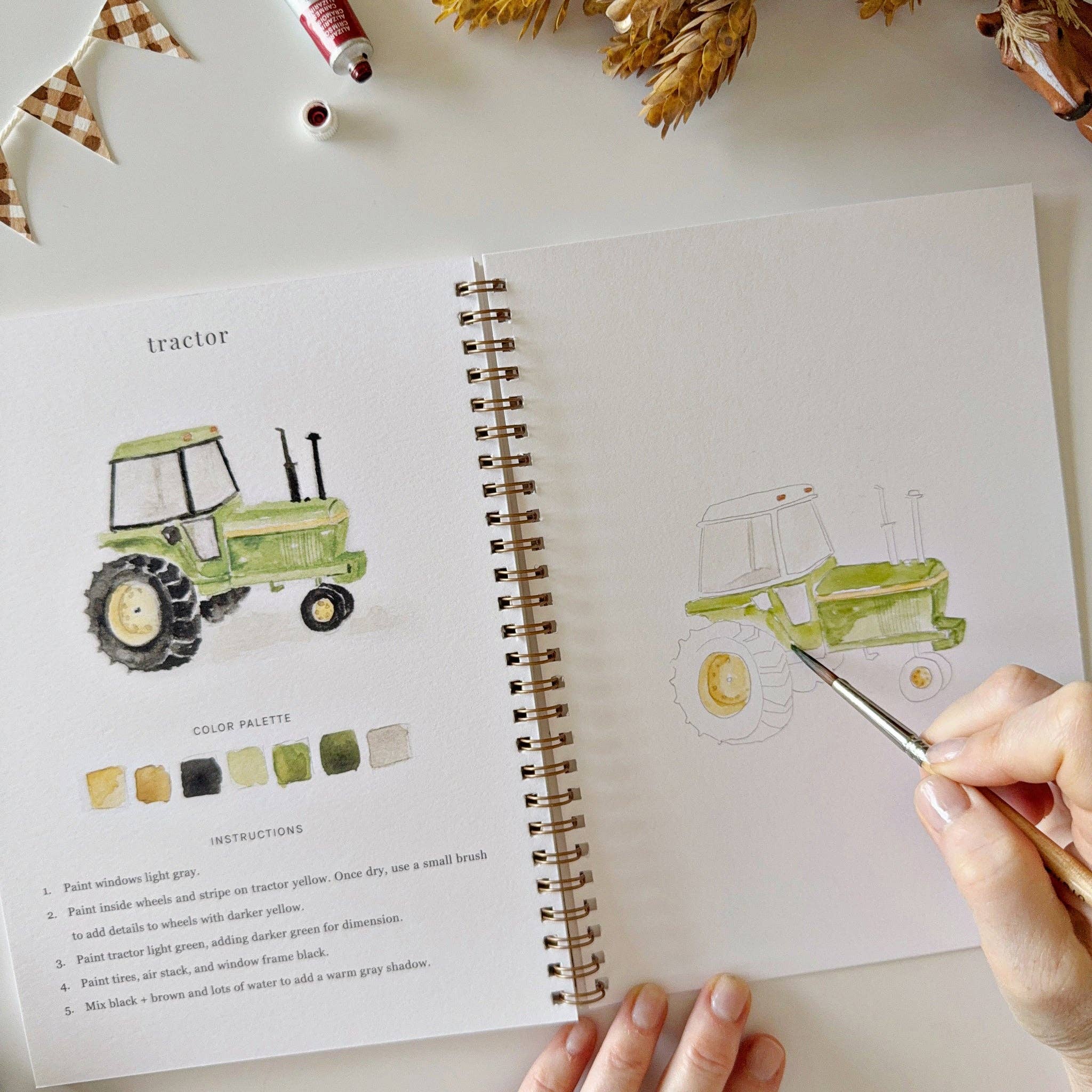 emily lex studio - Wholesale Sketchbook/Sketchpad - farm watercolor workbook6