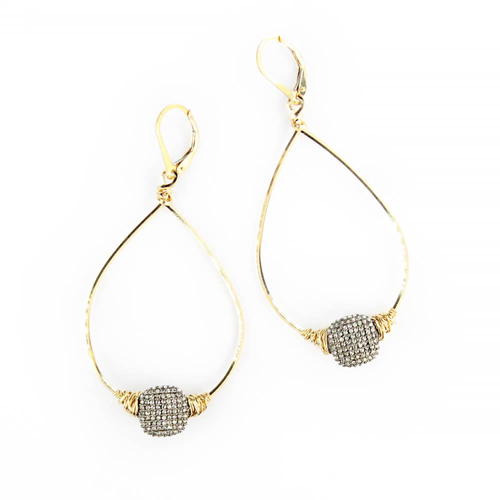 REMOVED BRAND - Wholesale Hoop Earrings - Pave Diamond Cushion Cut Wrapped Hoops0