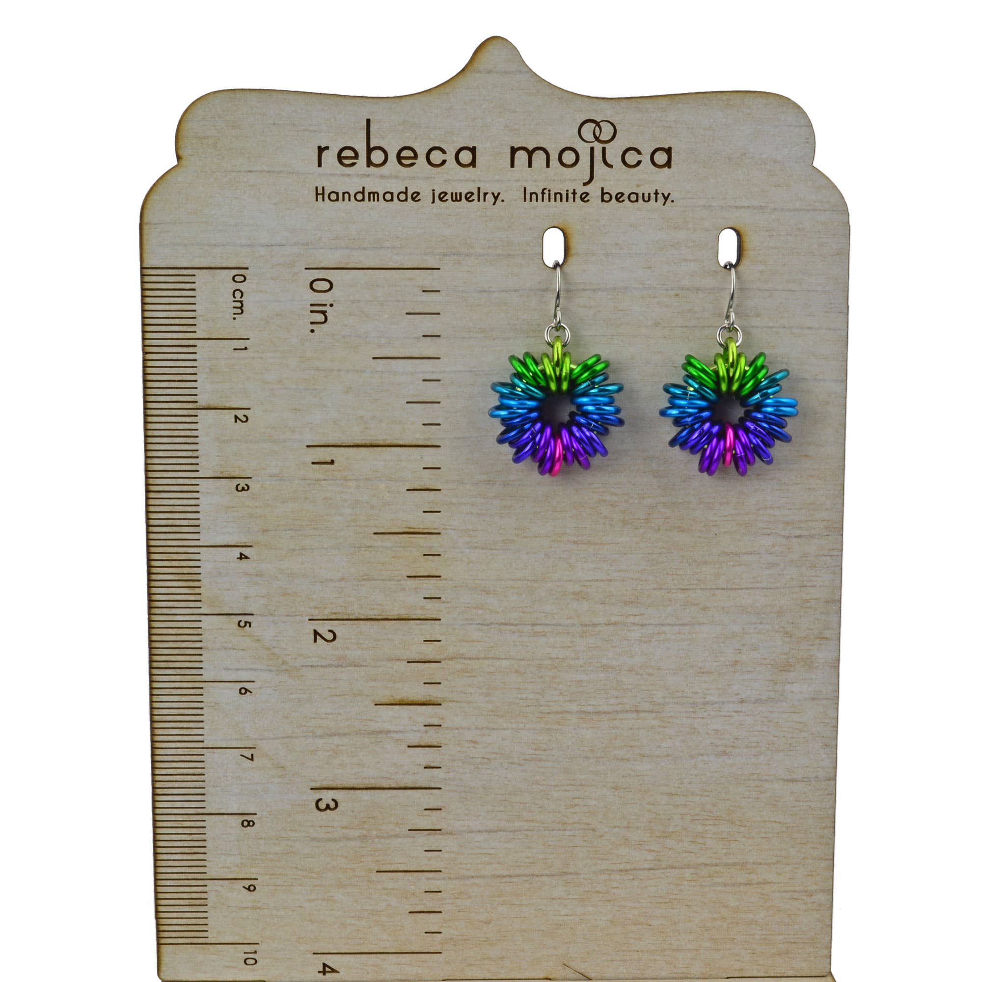 Rebeca Mojica Jewelry - Wholesale Dangle Earrings - Coiled Earrings - Electric Rainbow1
