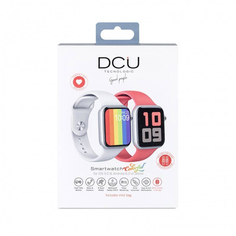 DCU TECNOLOGIC - Wholesale Wrist Watch - Men's - COLORFUL SMARTWATCH WHITE+RED2