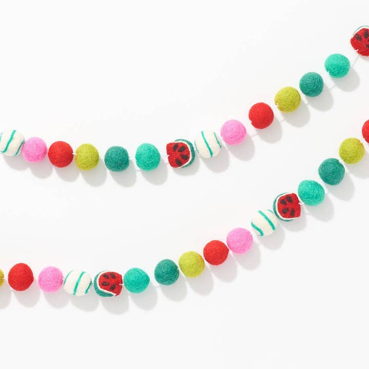 Watermelon felt Garland for wholesale by Paper Source Wholesale