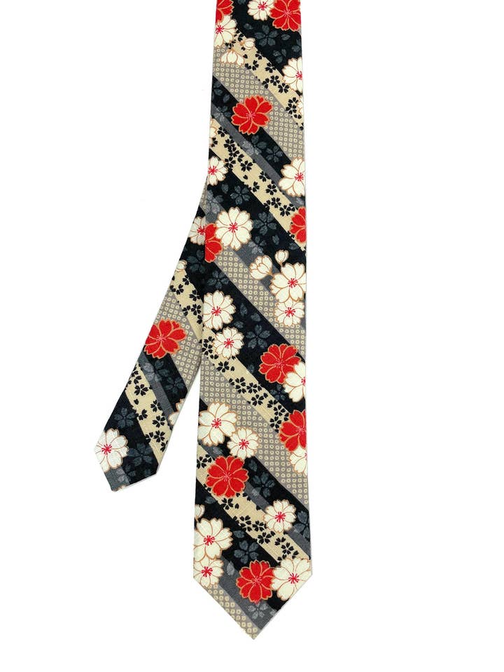 Sakura Stripes Cravate pour la vente par Olaf Olsson