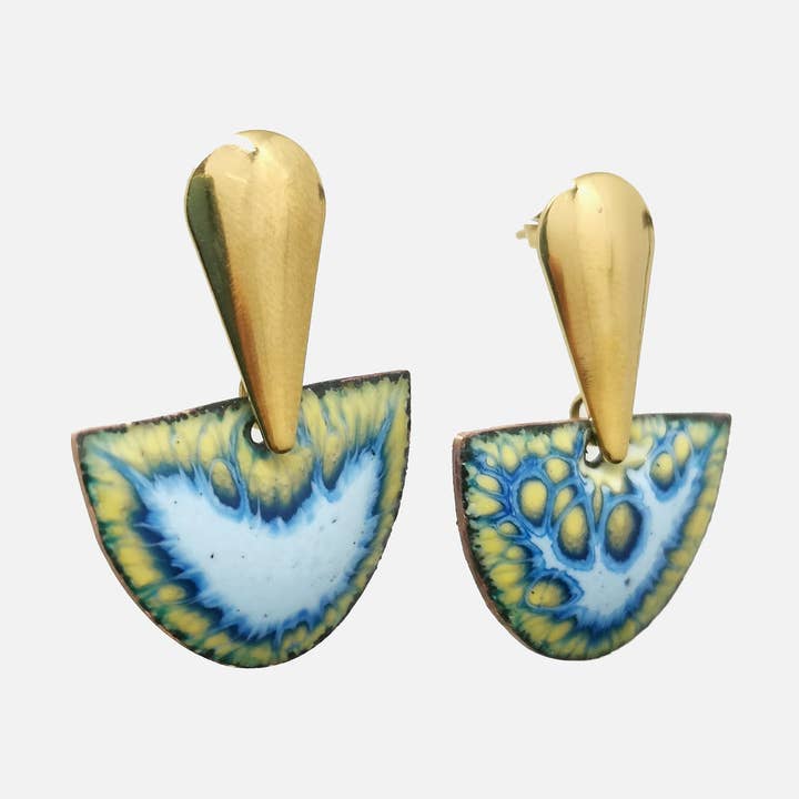 Candice earrings - Myosotis Collection for wholesale by Les Emaux Mline