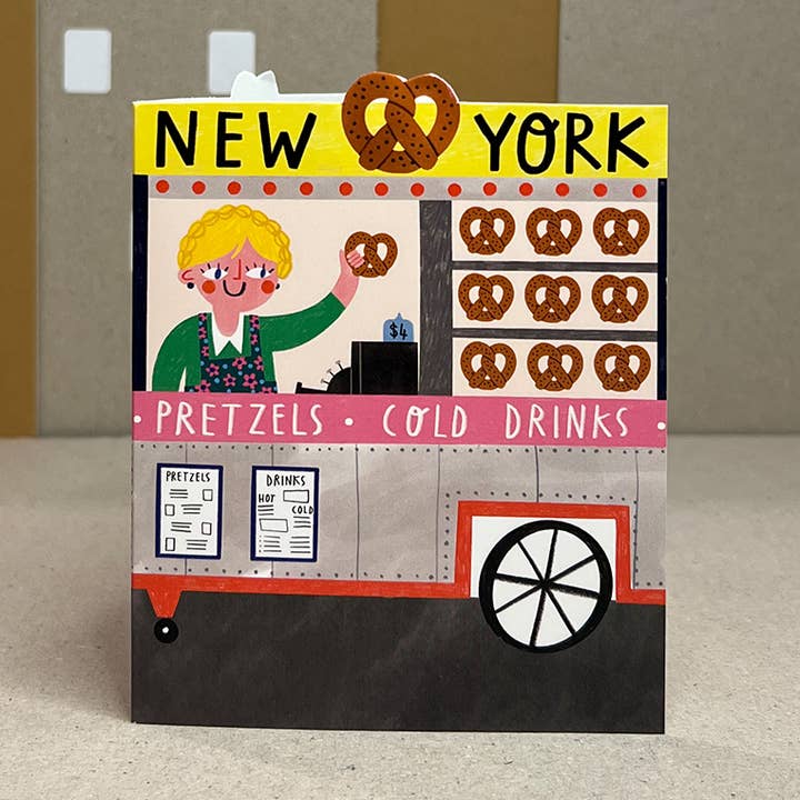 NEW YORK PRETZEL A6 Card for wholesale by Jolly Awesome