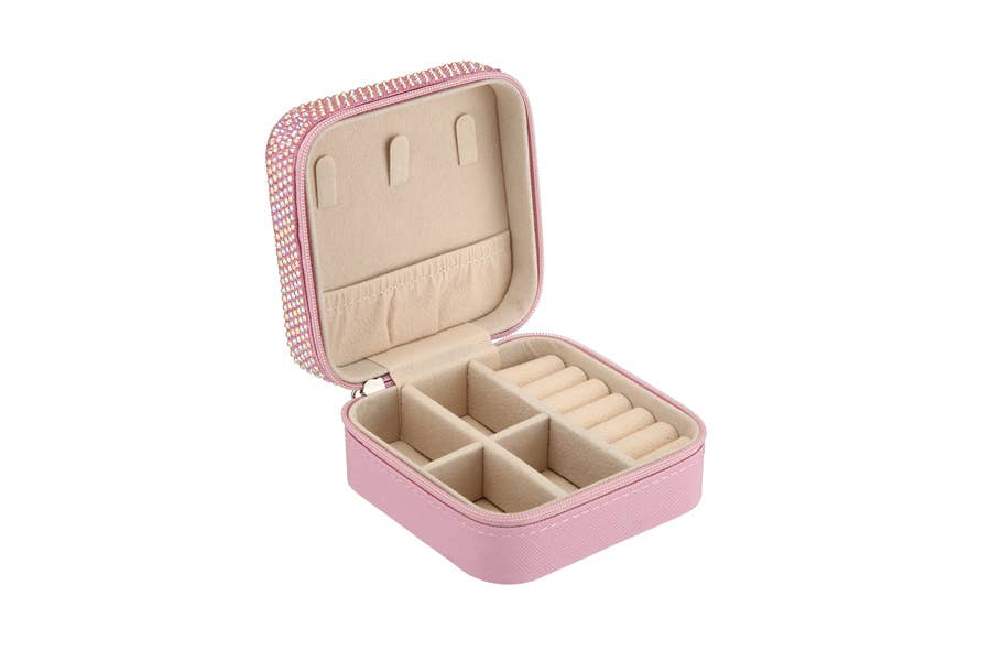 Nima Accessories Inc - Wholesale Jewelry Box/Organizer - Ladies Rhinestone Multi Compartment Jewelry Box4