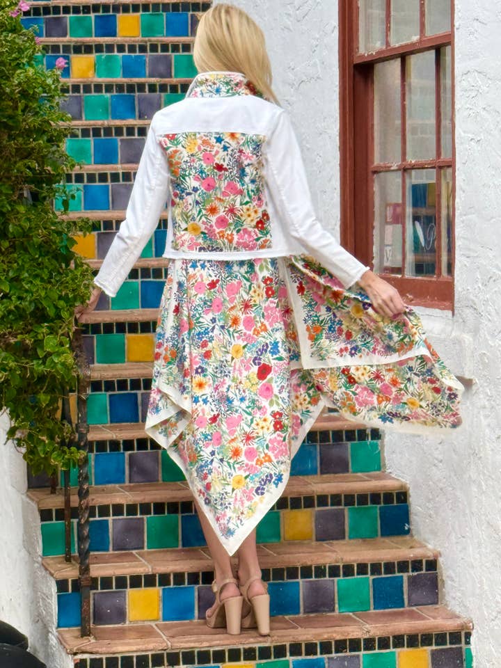 Silk Dress / Field of Flowers for wholesale by Stacy Bradley Design