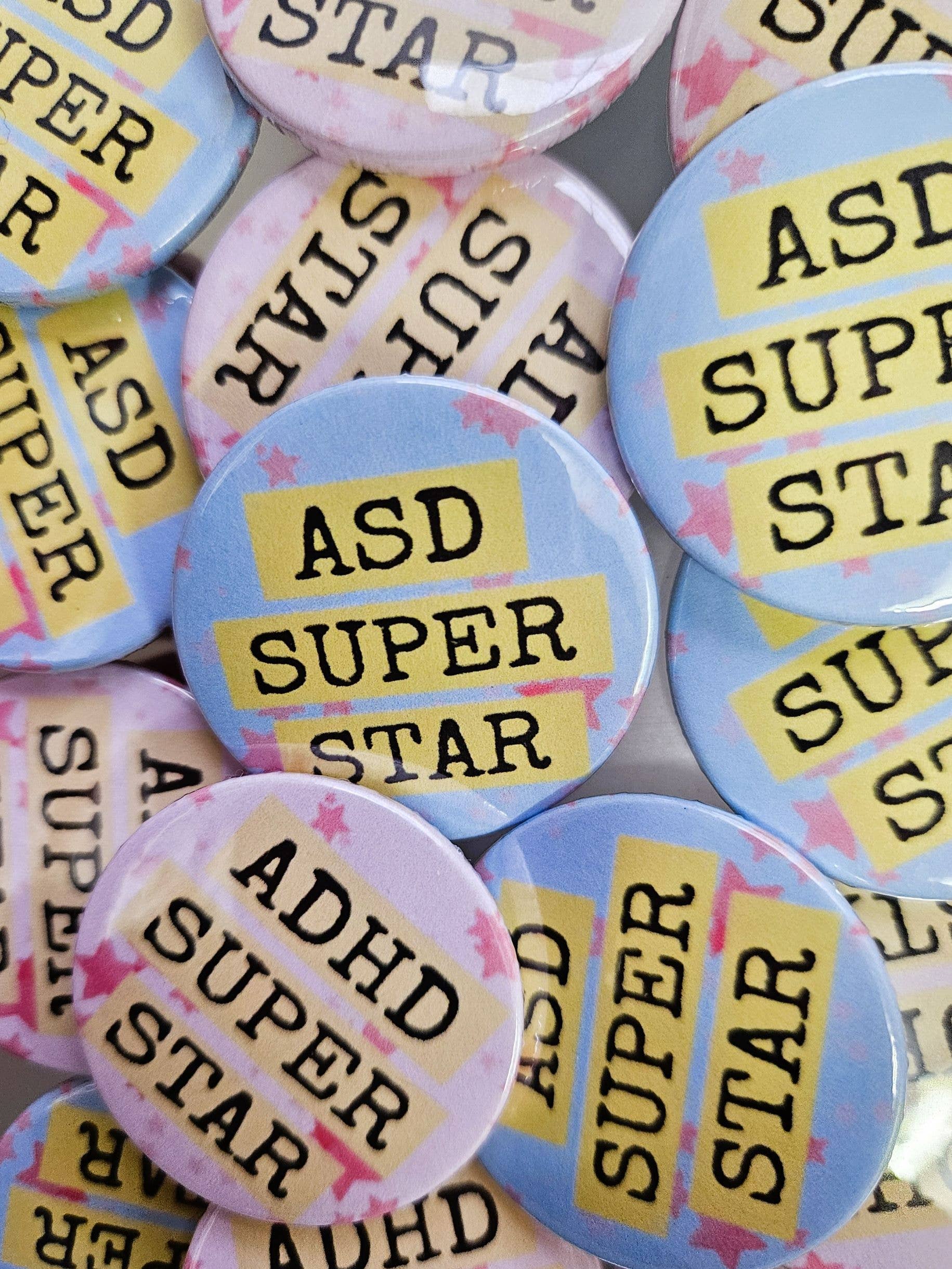Paula and the Pencils – wholesale Brooch – ADHD Superstar Badge2