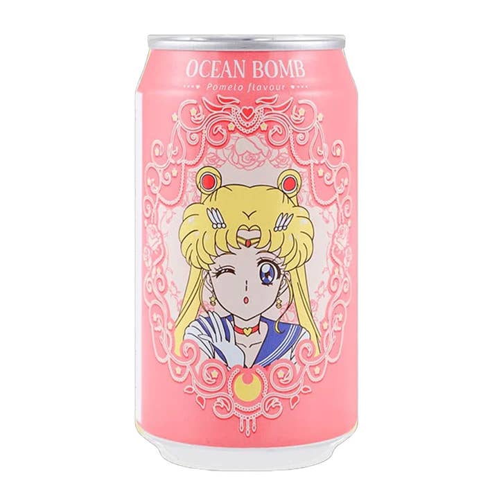 Ocean Bomb Sailor Moon Sparkling Water Pomelo Flavor 330ml for wholesale by 8090 Shop