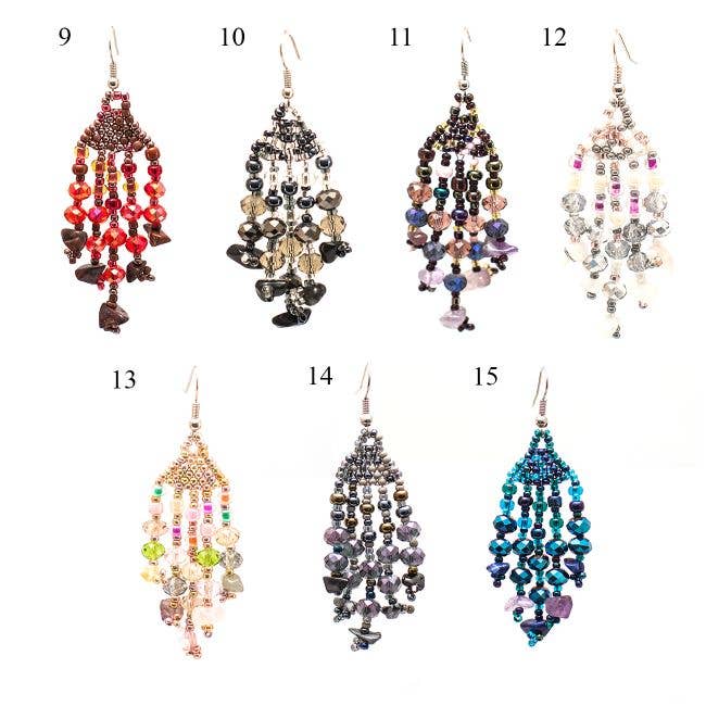 Lucia's Imports - Vente Boucles d'oreilles pendantes - Boucle d'oreille en pierre plume1
