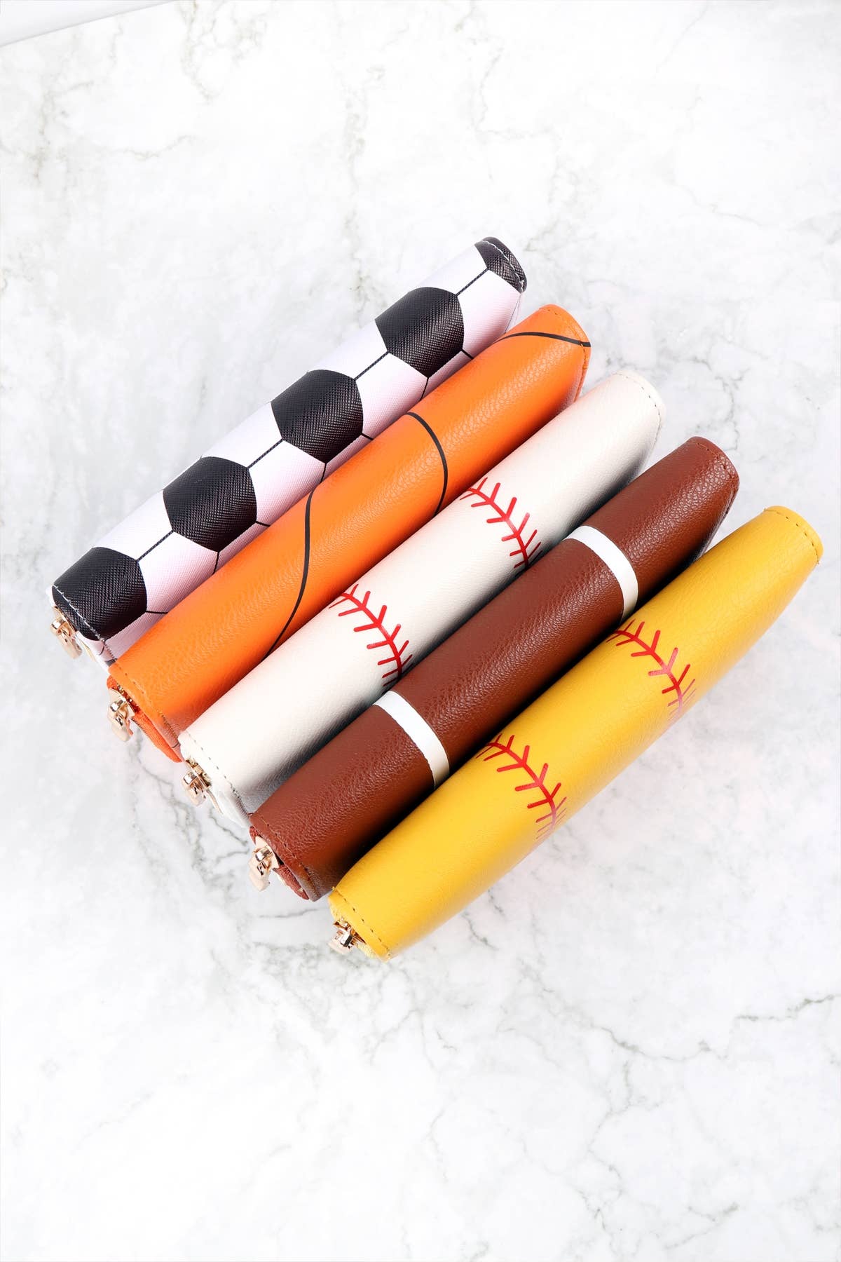 MYS Wholesale Inc - Wholesale Wallet - Women's - Baseball Print Zipper Leather Wallet3