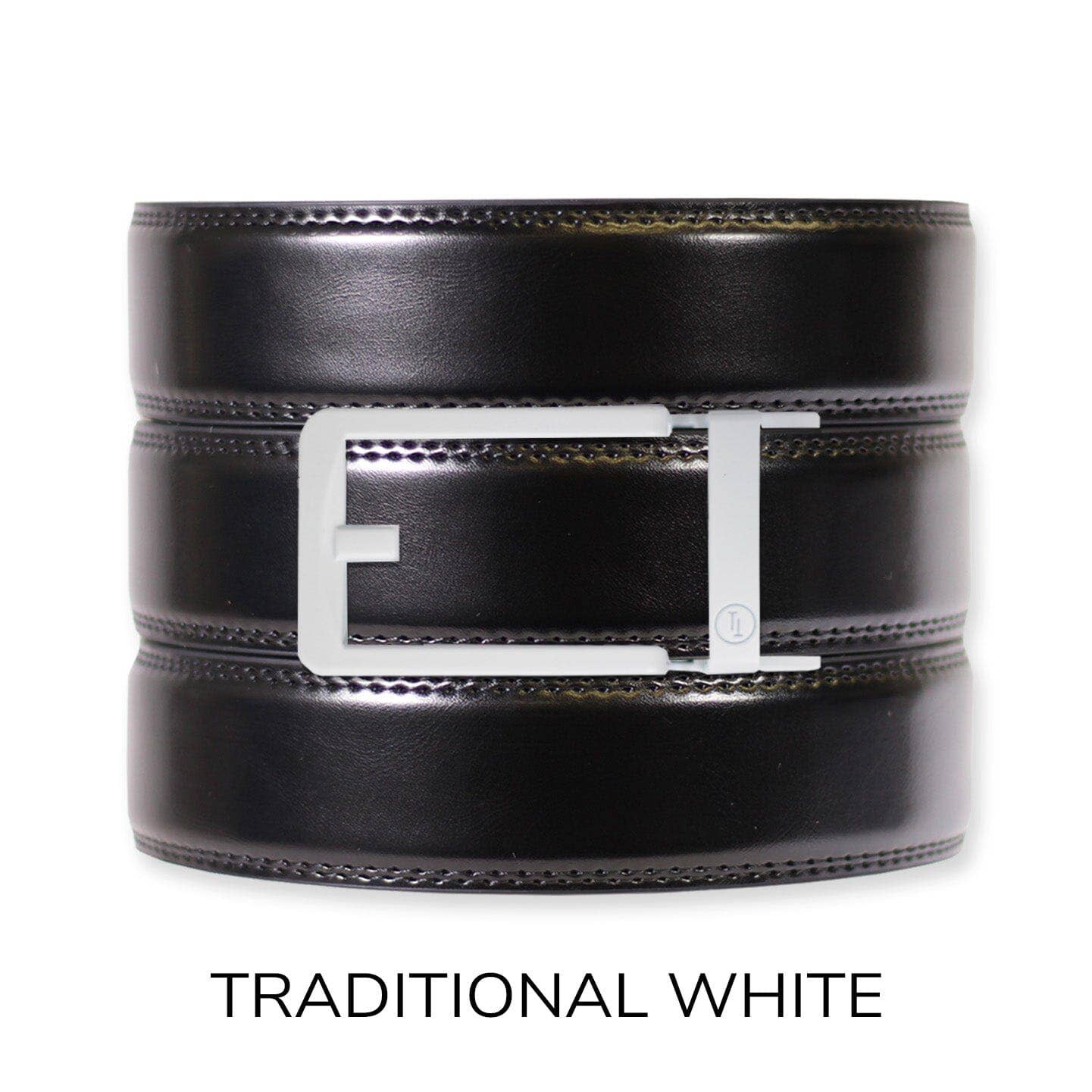 Tough Apparel – Engroshandel Bælte - Herre – Glans Sort Læder Ratchet Bælte & Spænde Sæt25