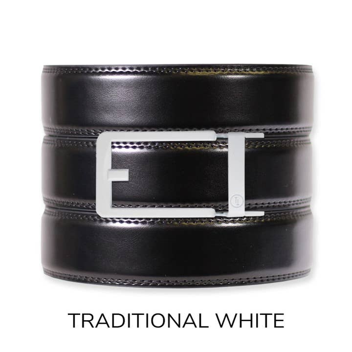 Tough Apparel – Engroshandel Bælte - Herre – Glans Sort Læder Ratchet Bælte & Spænde Sæt25