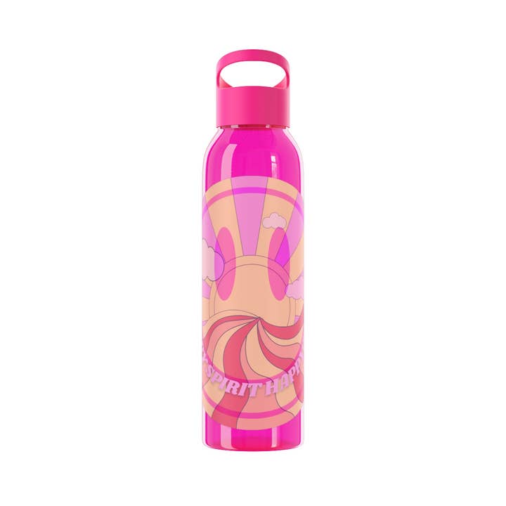 Happy Life Stuff - Wholesale Water Bottle - Aesthetic Happy Spirit Happy Life Water Bottle, Aesthetic Pink Bottle, Smile Face, Trendy Tumblr Bottle, Happy Mind Tumbler, BPA Fre6