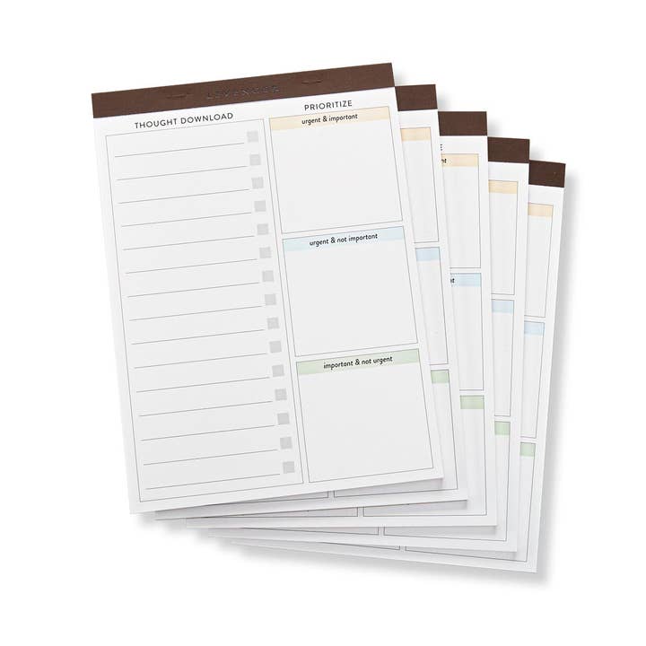 Think and Plan Priority Manager Freeleaf Pad (set of 5) for wholesale by Levenger