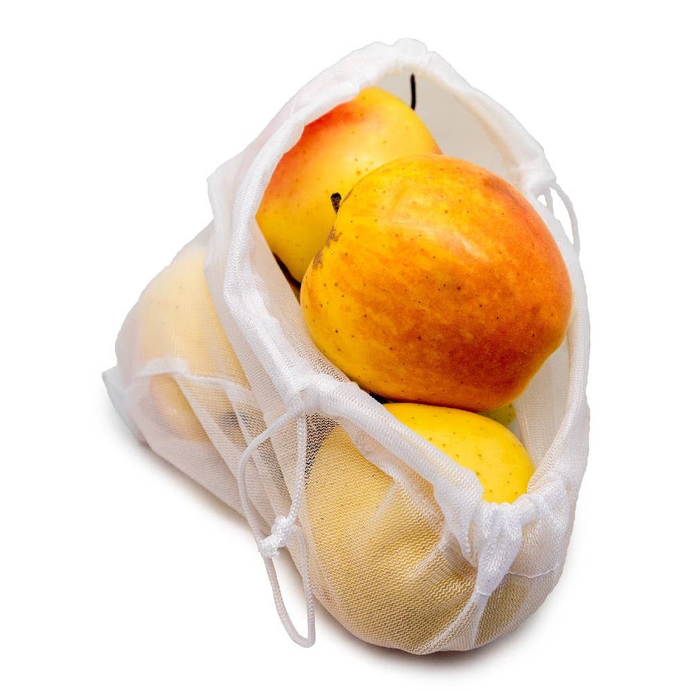 Vin Bouquet (Find It Import & Export Sl) - Wholesale Kruidenierswinkel/boodschappentas - Set van 3 zakken van 100% gerecycled plastic met rasterpatroon1