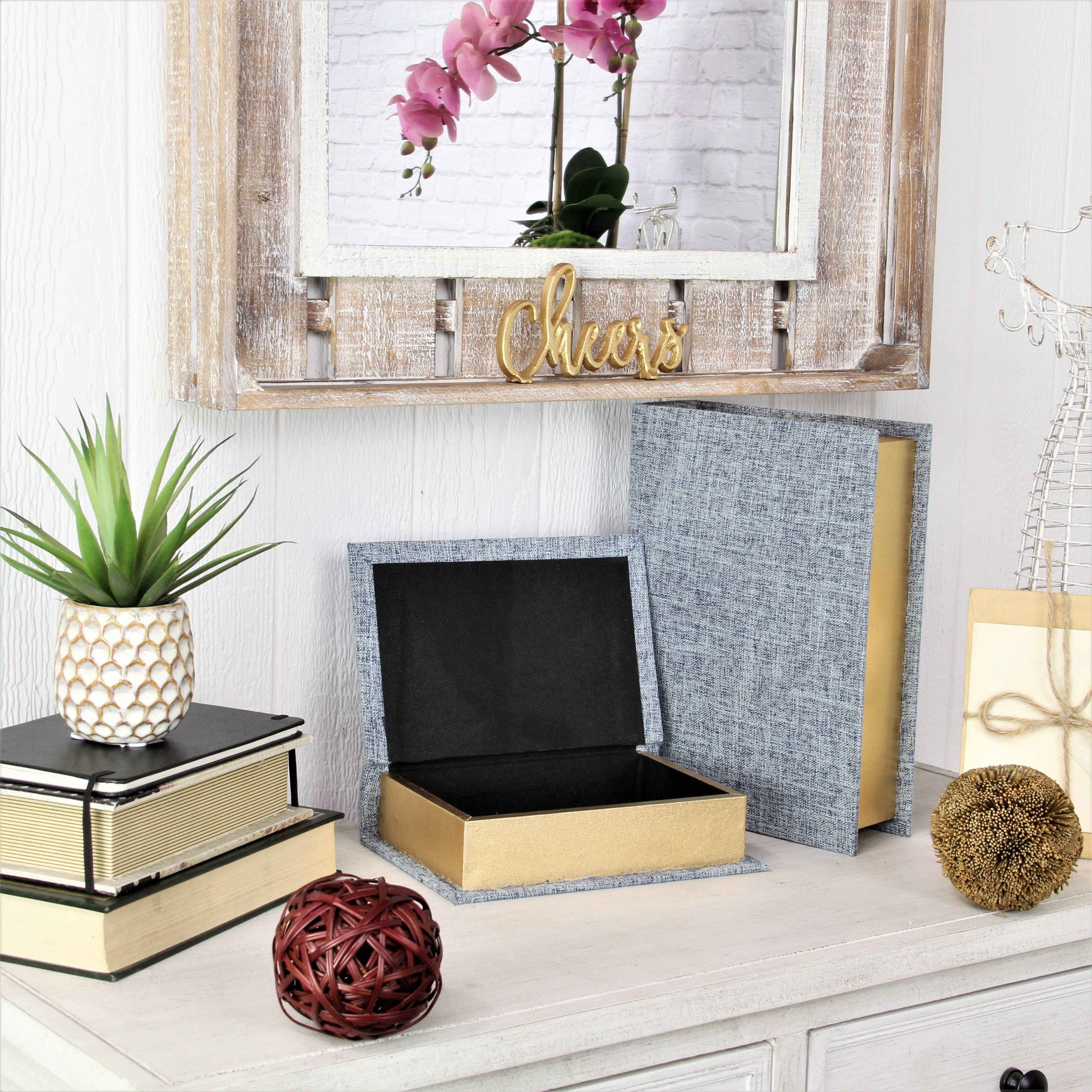 Cheungs Home Decor - Wholesale Decoratief doosje - Canter Isle linnen boekendoos set22