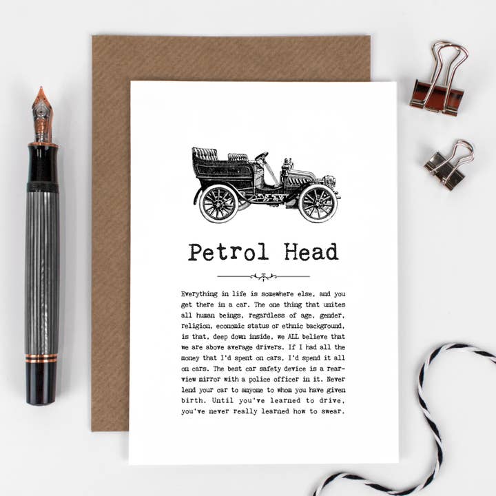 Coulson Macleod (U.S. Duties Paid) – wholesale Everyday greeting card – Petrol Head Card For Motoring and Car Enthusiasts