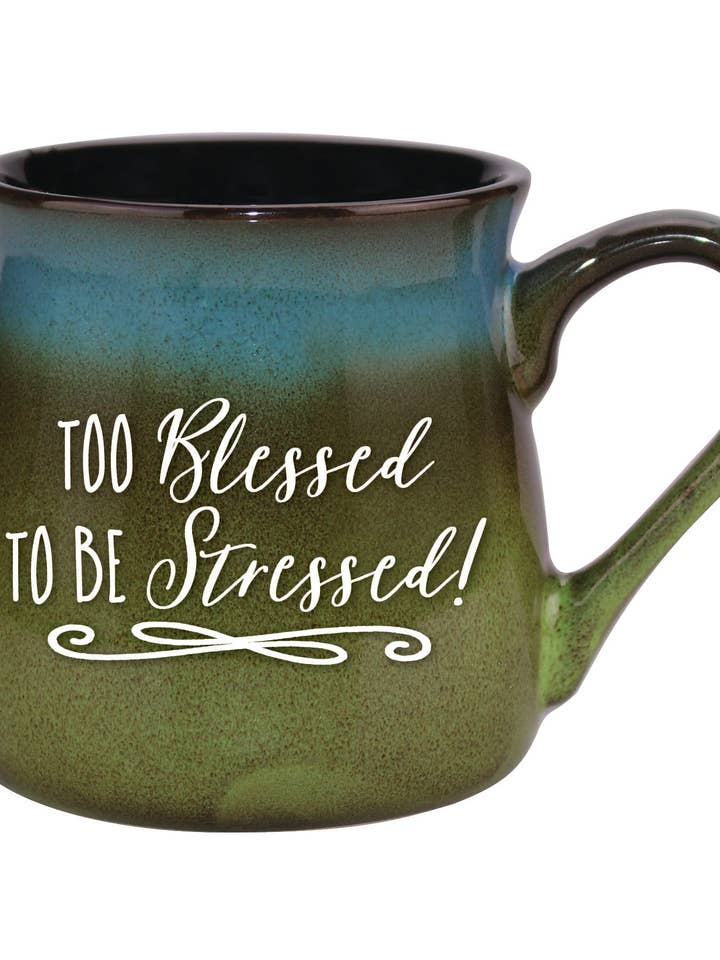 To Blessed To Be Stressed — Designer-Becher — Reactive für den Großhandel von Dexsa
