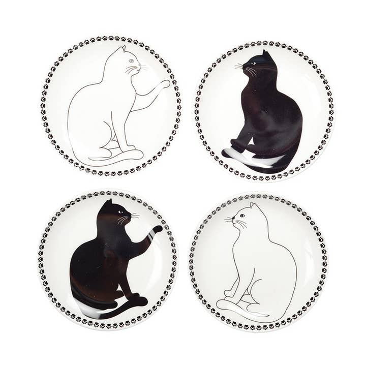 Svartvita kattkoppar - set om 4 för wholesale av AULICA