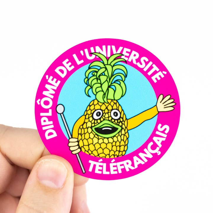 Graduate of Téléfrançais University French Sticker for wholesale by Ifs, Ands, Or Buttons