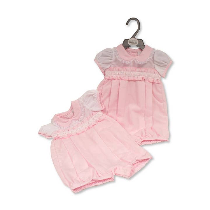 Baby-Strampler mit Spitze für Mädchen - 6159 für den Großhandel von Sheldon International