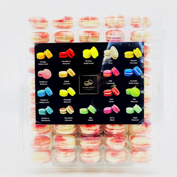 macaron centrale - Wholesale Cookie - 50 Pack Strawberry Cheesecake French Macaron Value Pack0