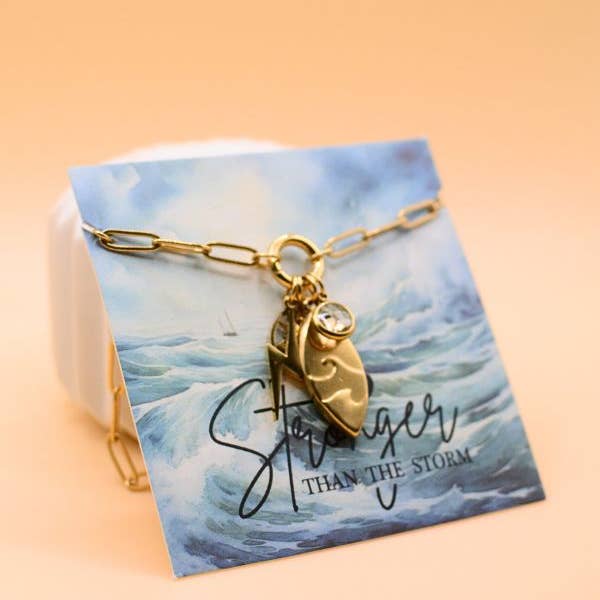 Two and Crew - Faith Based Jewelry & Gifts - Wholesale Pendant/Charm Necklace - Stronger than the storm charm necklace Faith Jewelry, Hope3