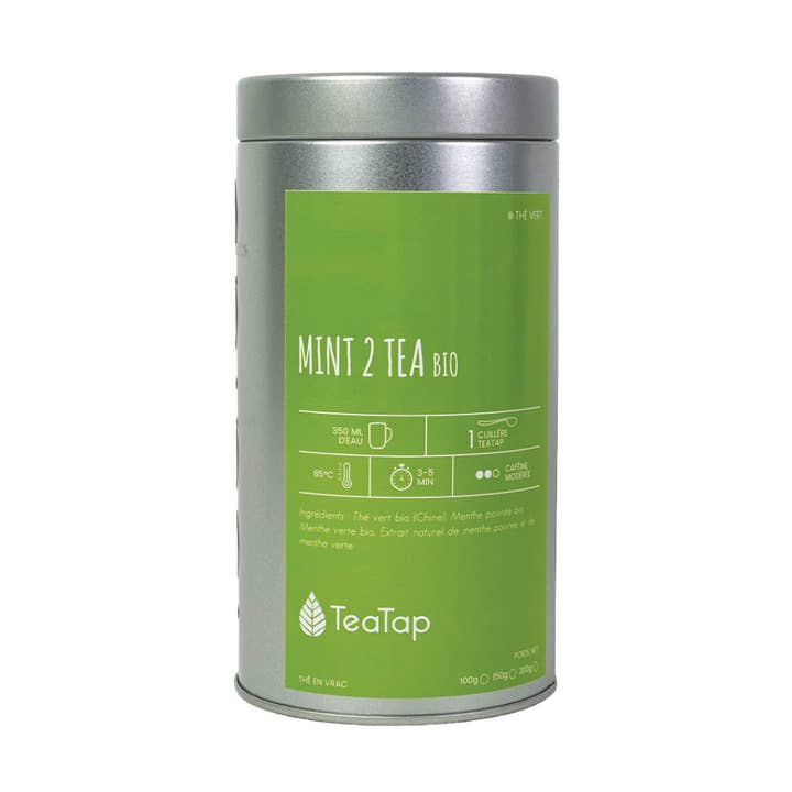 Groene thee - Mint 2 Tea Bio - doos van 100 g voor wholesale door TeaTap