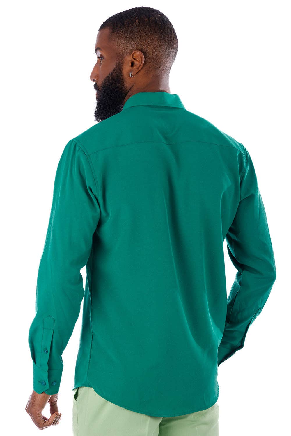 BARABAS - Vente Chemise à col boutonné – homme - Chemise décontractée à manches longues pour hommes de couleur unie 4B338