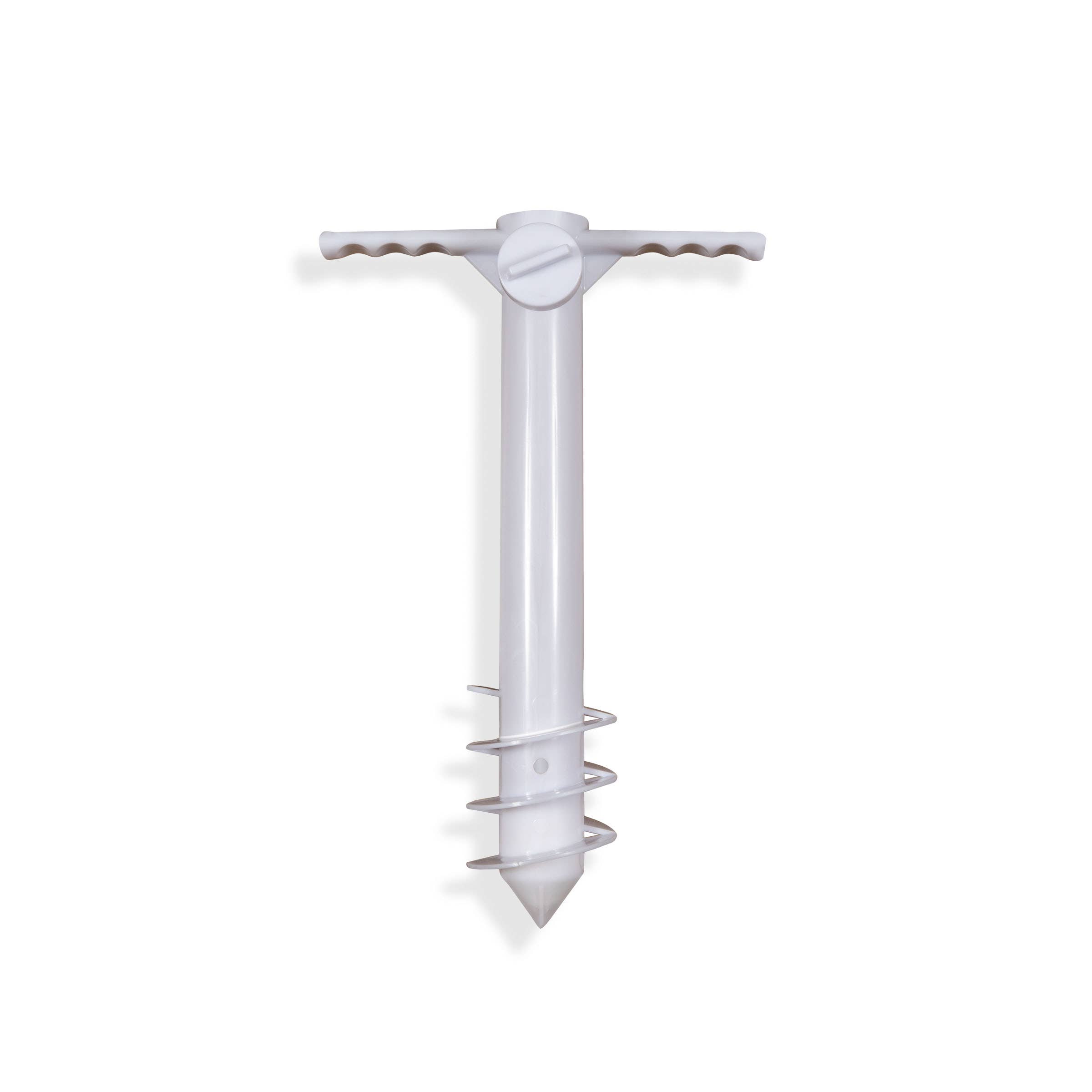 White Beach Umbrella Sand Anchor for wholesale on Faire1