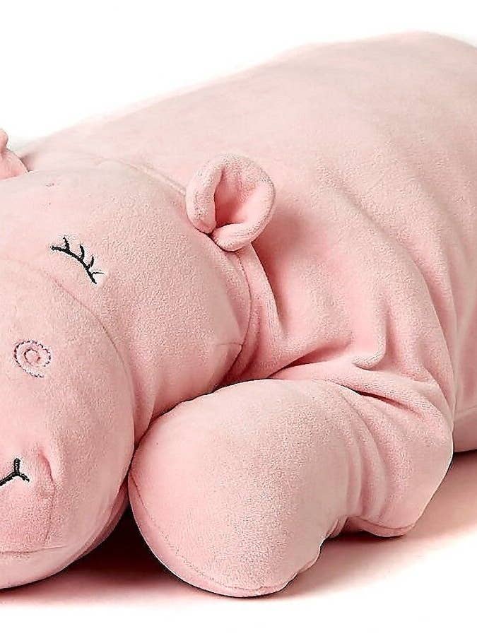 Cushion - pink hippopotamus - ultra soft - cuddly/plush toy for wholesale by Uni Toys