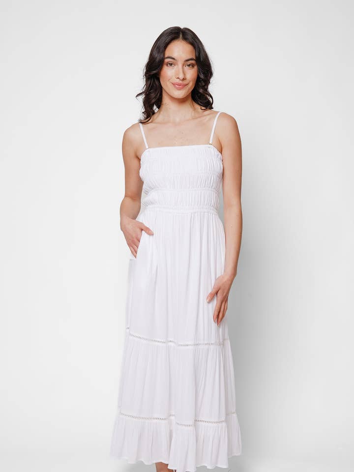 Miami Luxe Smocked Tiered Dress for wholesale by Koy Resort