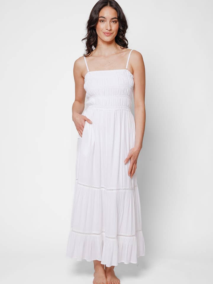 Miami Luxe Smocked Tiered Dress for wholesale by Koy Resort