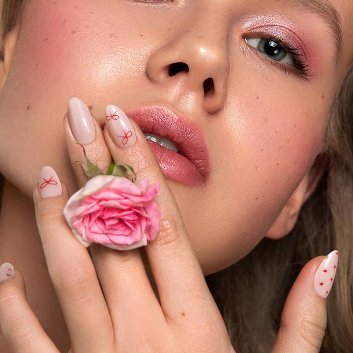 VIAI Beauty - Wholesale Press-On/Fake Nails - BONMUZ Berry Bows | Soft & Durable Press-On Nails1