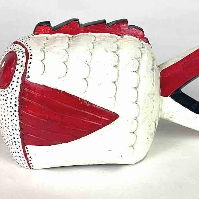 The Niger Bend - Vendita all'ingrosso Scultura - Bozo - Scultura di marionetta con pesce bianco, 25,4 cm0