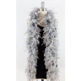 Zucker Feather Products - Wholesale Feathers - CHAN BOA MED WT 2 YD DK GREY1