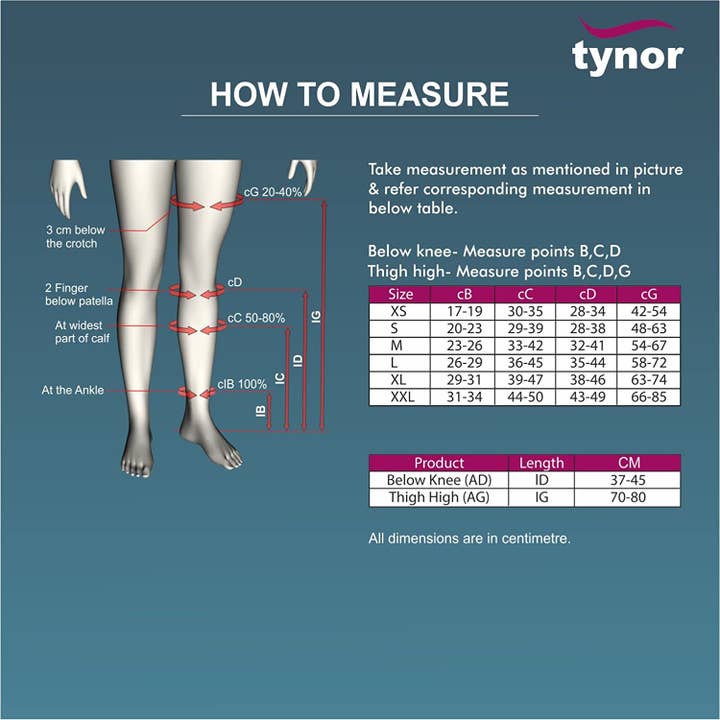 Tynor - Wholesale Fashion leggings – Women's - Medical Compression Stockings Class 2 (Knee High) (22 - 32 mmHg)4