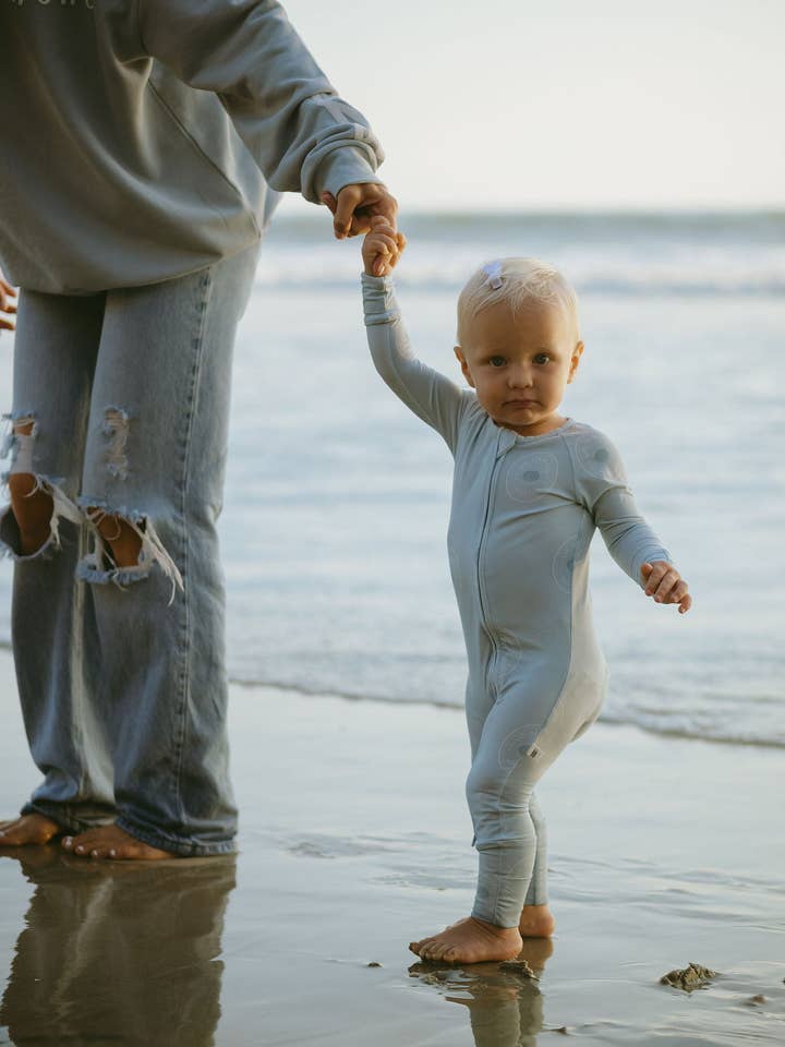 Bamboo Zip Pajamas | San Clemente for wholesale by Forever French Baby