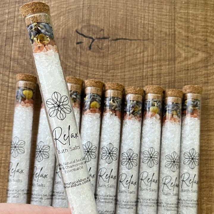 Naturalogy – wholesale Bath salts – Botanical Bath Salt Mini tubes1