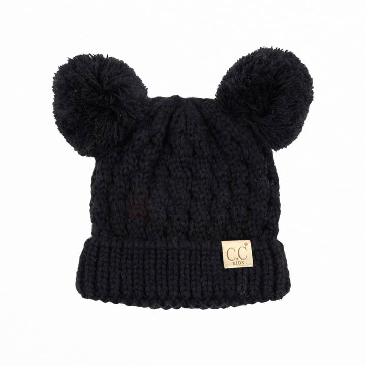 Truly Contagious - Wholesale Beanie - Kids - CC Kids Double Pom Beanie KIDS-24 HAT-60