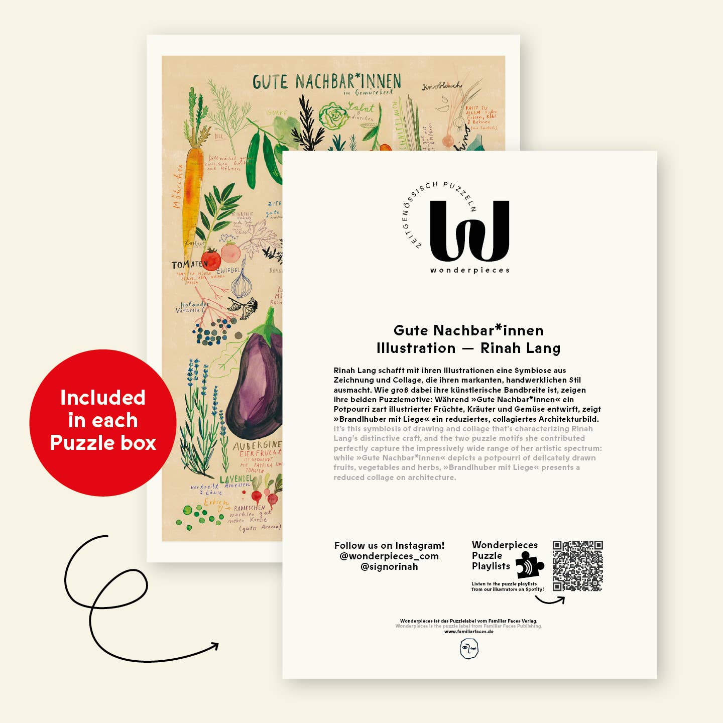 Wonderpieces - Wholesale Puzzle - Adult - »Gute Nachbar*innen« Puzzle | Illustration Rinah Lang2