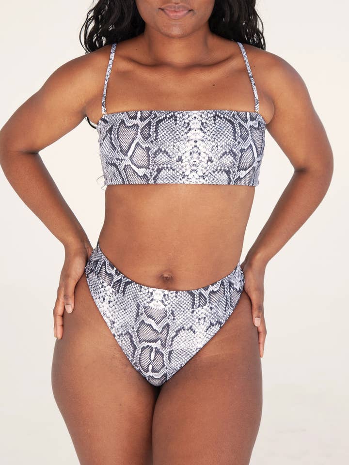 Esperance Strapless Top - Snake for wholesale by Two Sparrow Australia