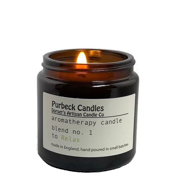 Purbeck Candles - Wholesale Jar/Filled Candle - Aromatherapy Range Candle in Jar - To Relax5