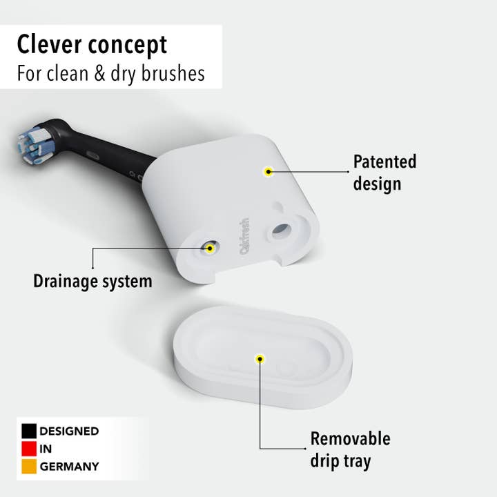 Qikfresh – wholesale Toothbrush holder – Toothbrush & clip-on brush holders (set of 2)5