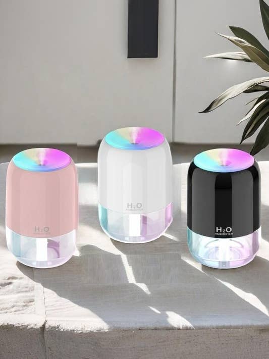 Colorful Led Transparent Mini Humidifier Diffuser for wholesale by Vanilla Monkey