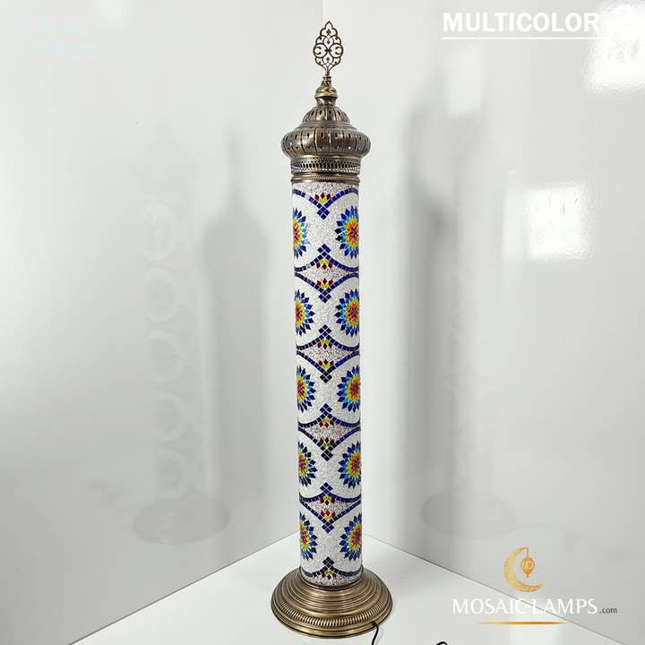 Mosaic Lamps - Wholesale Floor Lamp - W 15cm Cylinder Mosaic Floor Lamp, Turkish, Moroccan Authent12