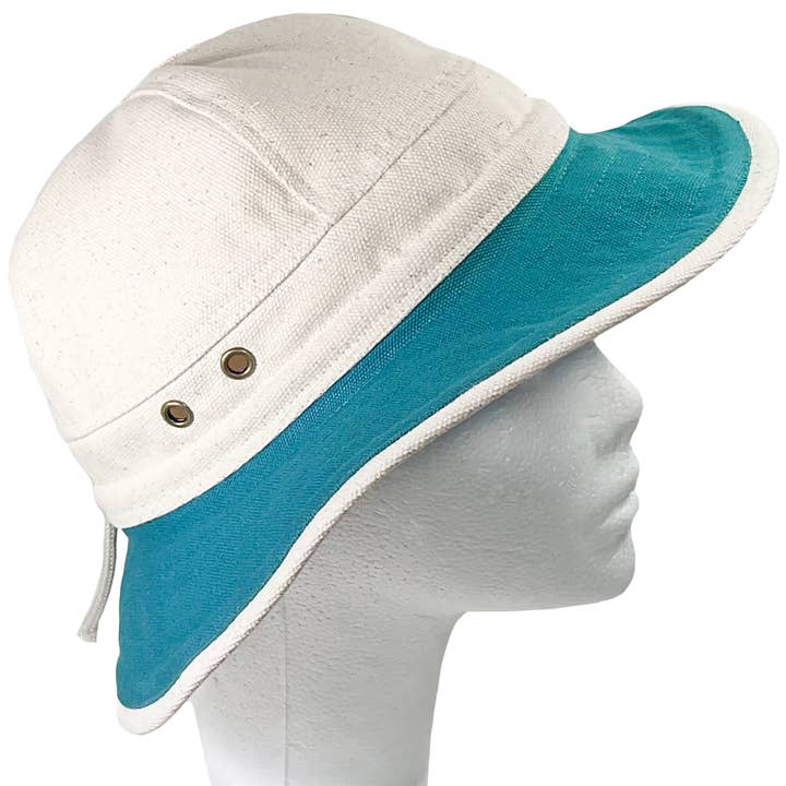 DCP Designs - Vente Bob – femme - Chapeau de soleil en toile de coton : The Sunwalker : Code HCB3
