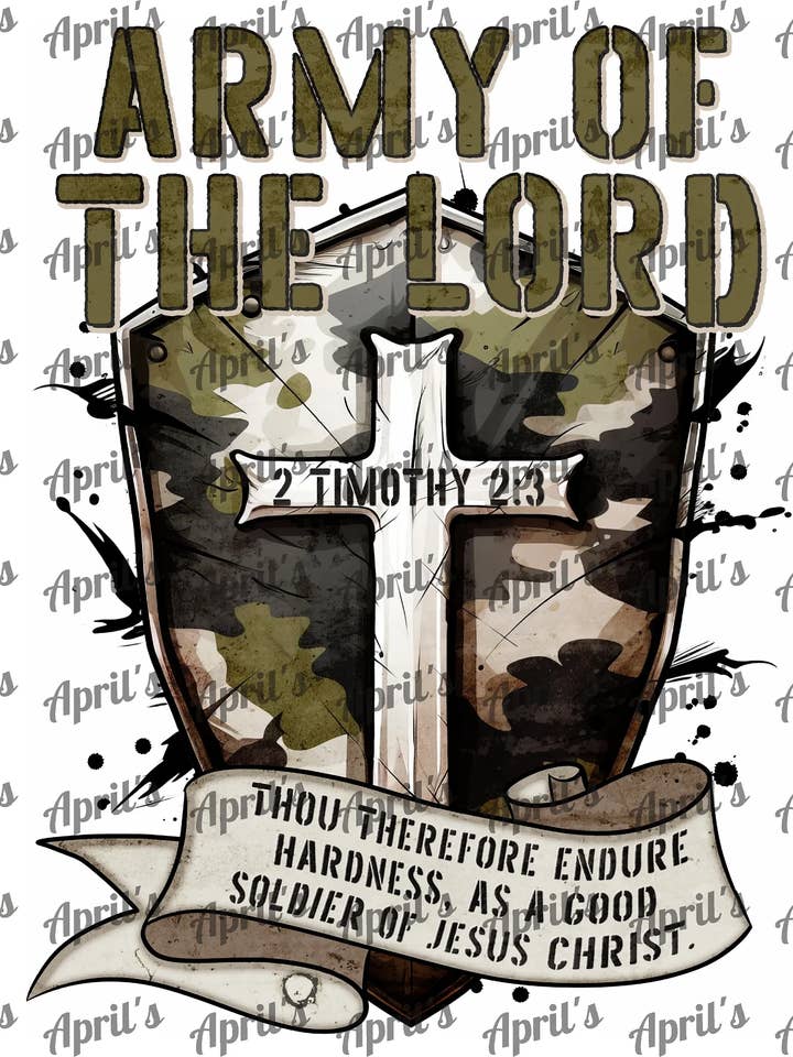 Leger van de Heer Christelijke DTF Transfer voor wholesale door Signs By Aprils LLC