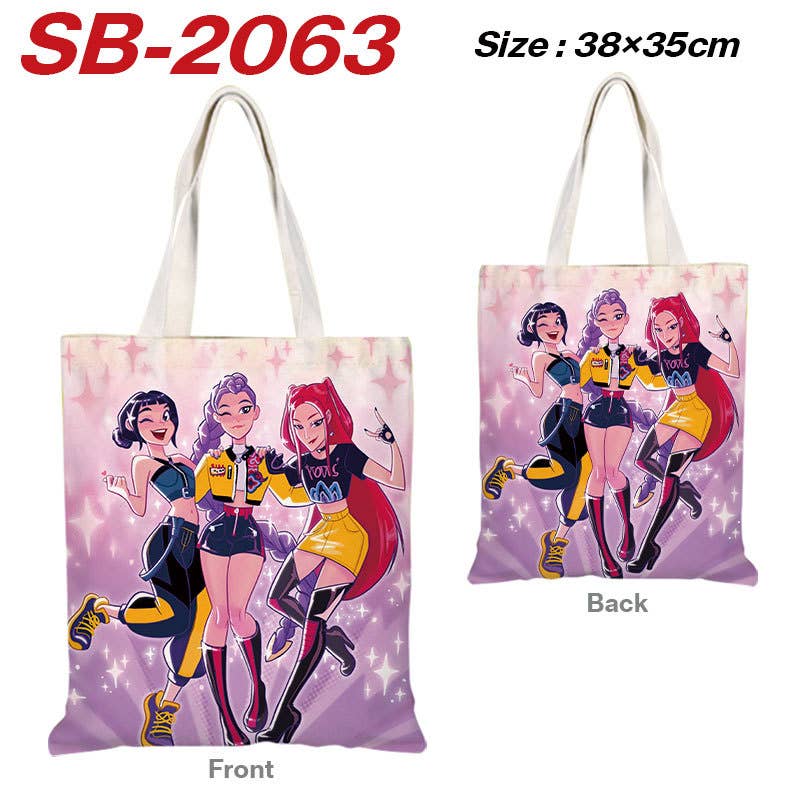 Little Trendy - Vente Tote bag – femme - Sac fourre-tout en toile à impression intégrale inspiré du K-pop KDH2