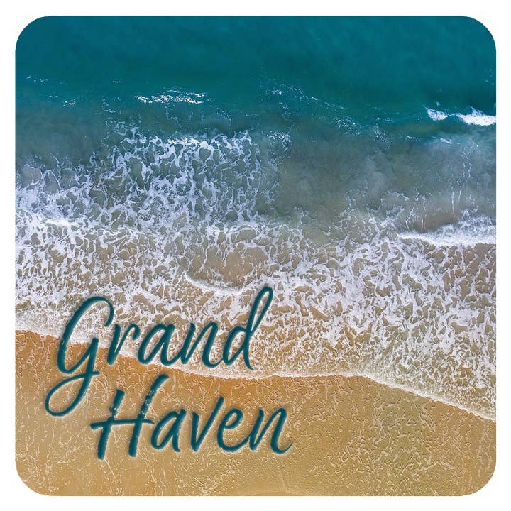 Noomoon - Wholesale Magnet - Beach Shoreline Aerial Personalized Name Drop Stone Magnet